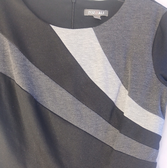 Roz & Ali dress in black and gray Size 6 - Picture 2 of 4